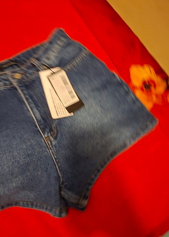 Trendyol yüksek bel mini kot şort yeni etiketli 38 - Görsel 4