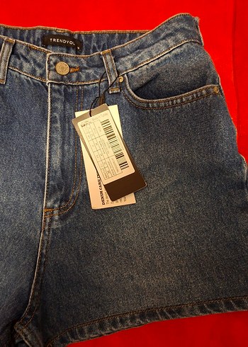 Trendyol yüksek bel mini kot şort yeni etiketli 38 - Görsel 6