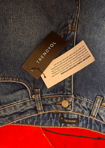 Trendyol yüksek bel mini kot şort yeni etiketli 38 - Görsel 5