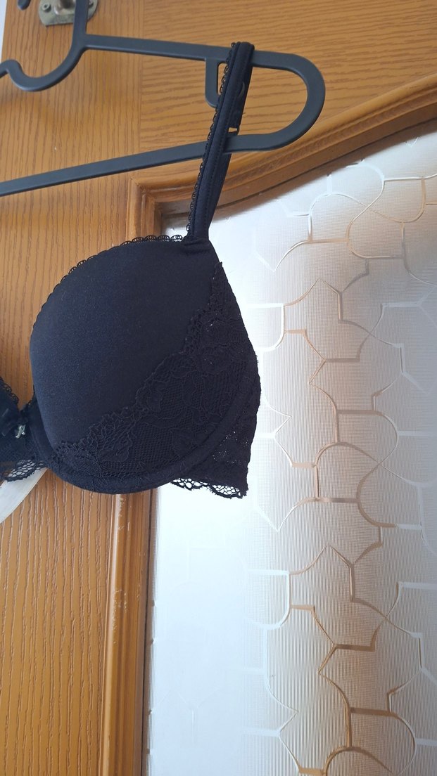 Suwen Siyah Dantel detaylı Pushup destekli sütyen 75B yeni - Görsel 5
