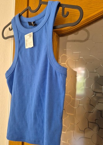 Kadın Mavi Halter Yakalı Fitilli Kaşkorse Slim Fit Atlet 36 - Görsel 6