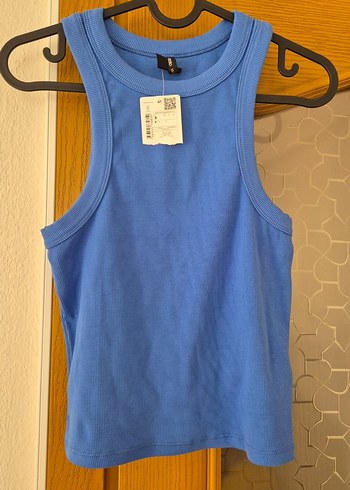 Kadın Mavi Halter Yakalı Fitilli Kaşkorse Slim Fit Atlet 36 - Görsel 8