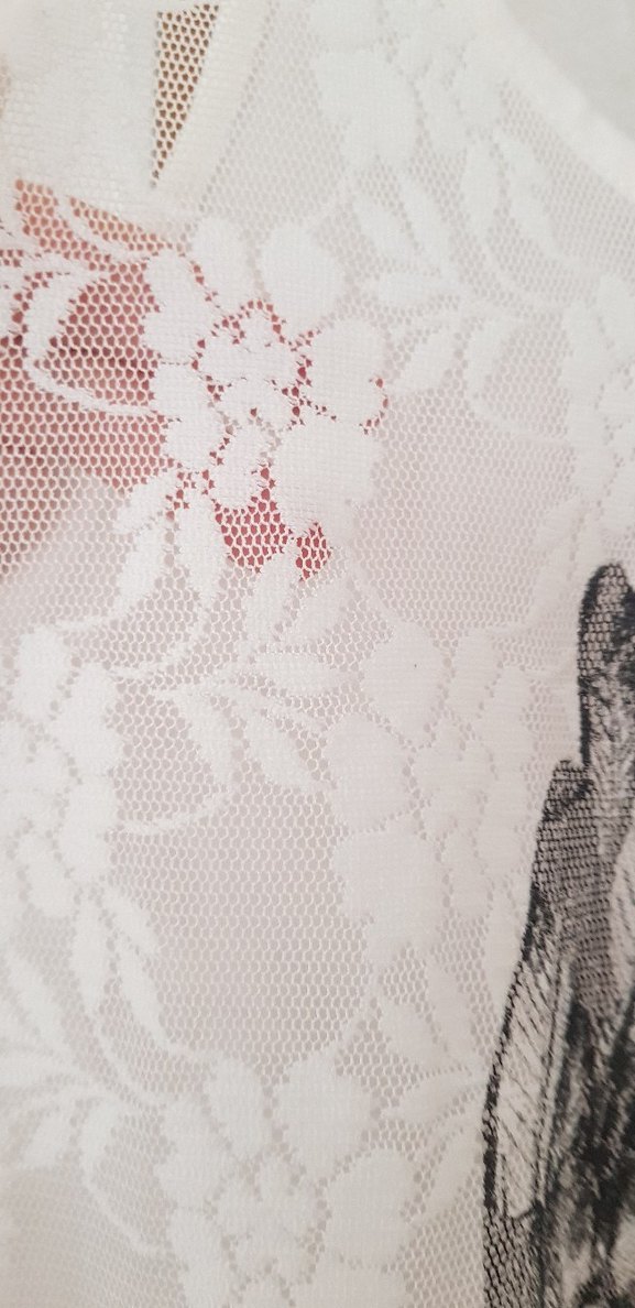 Dantel Detaylı Beyaz Baskılı Kadın Atlet 38 - Görsel 4