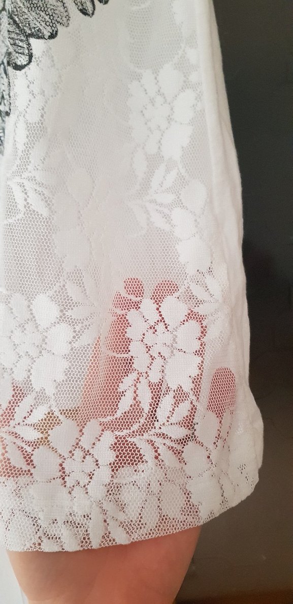 Dantel Detaylı Beyaz Baskılı Kadın Atlet 38 - Görsel 5