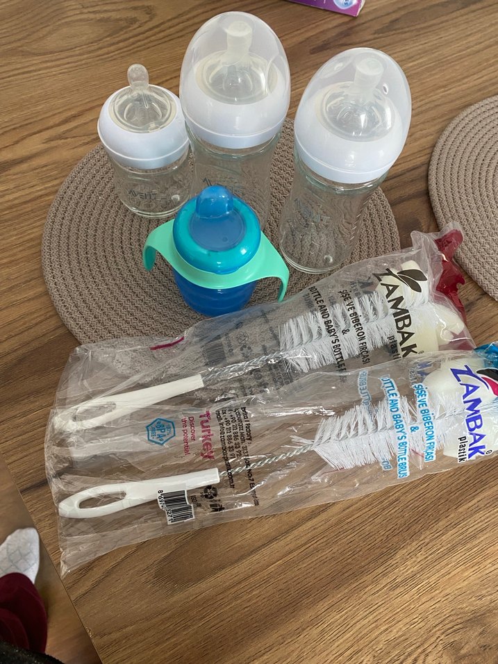 Bebek Biberon Seti ve Temizleme Fırçaları - Görsel 2