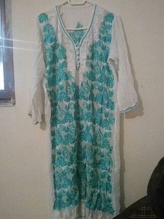 işlemeli transparan kimono