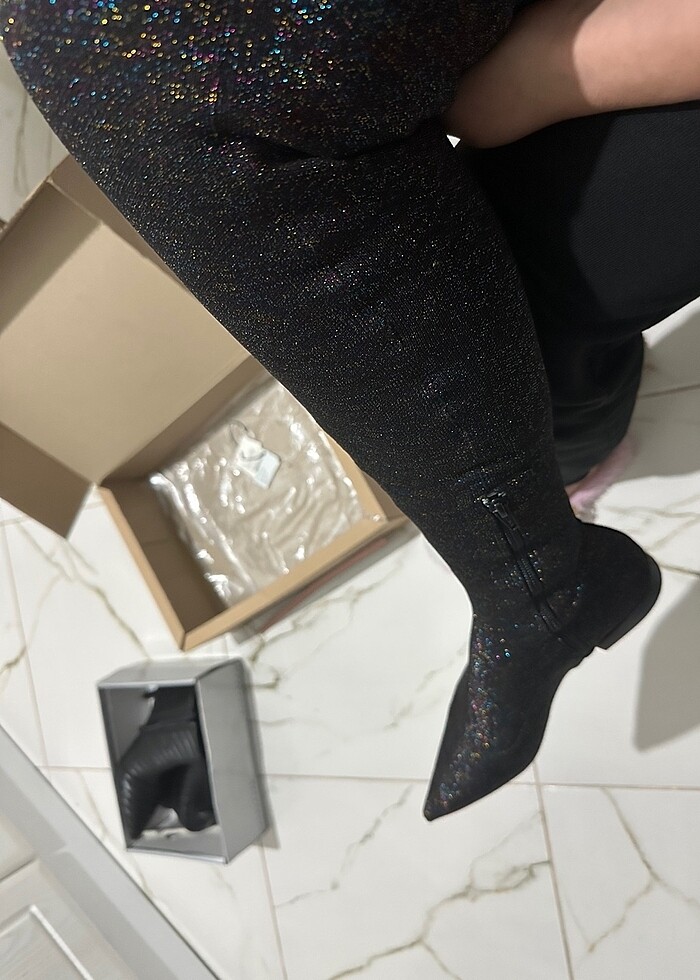 Zara çorap çizme - Görsel 4