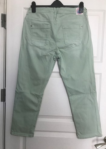 42 Beden yeşil Renk Kadın Yeşil Denim Midi Pantolon