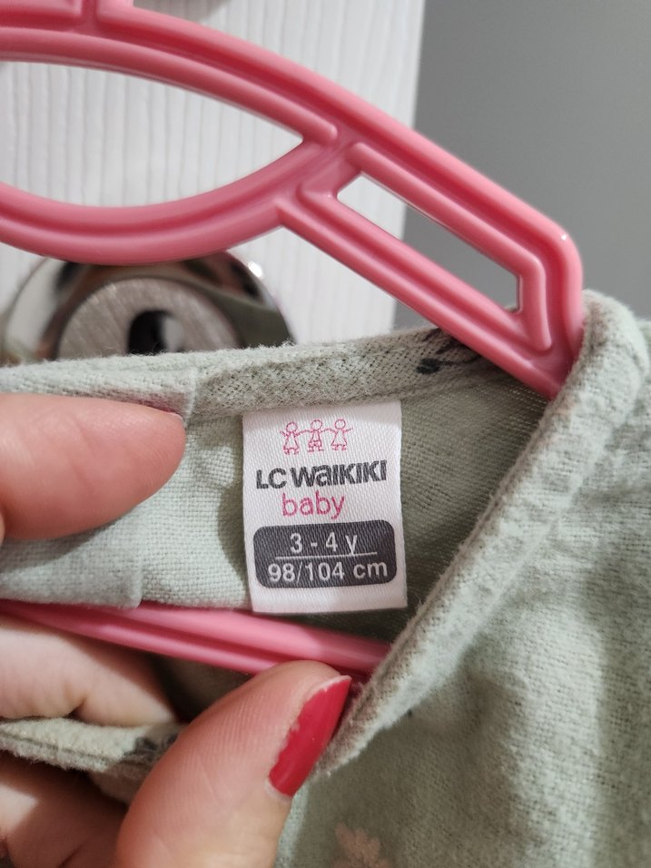 Kız Çocuk Keten Elbise - Görsel 2