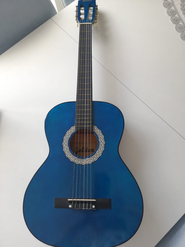 Mavi Klasik Gitar ve Kılıfı - Görsel 3