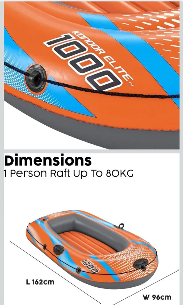 Bestway kondor Elite 1000 şişirilebilir sal 1,62 m - Görsel 2