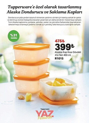 Tupperware alaska 450ml 5li