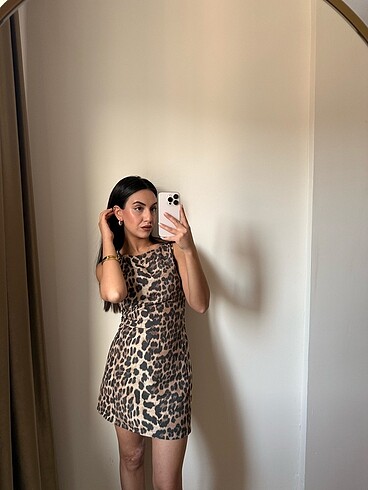 Diğer Leopar desenli elbise
