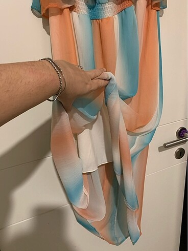 xl Beden çeşitli Renk Yazlık tül elbise