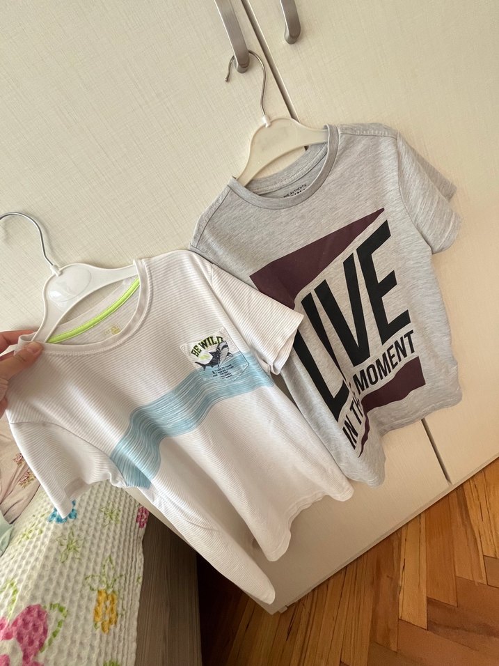 Erkek Gri Kısa Kollu Baskılı Tişört - Görsel 2