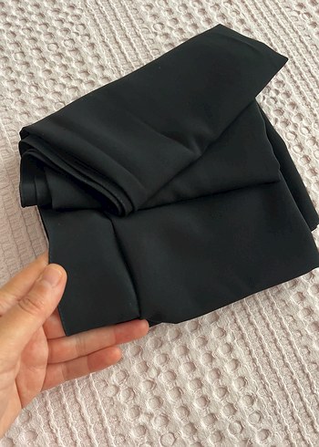 Kadın Siyah Piliseli Basic Şal - Görsel 2