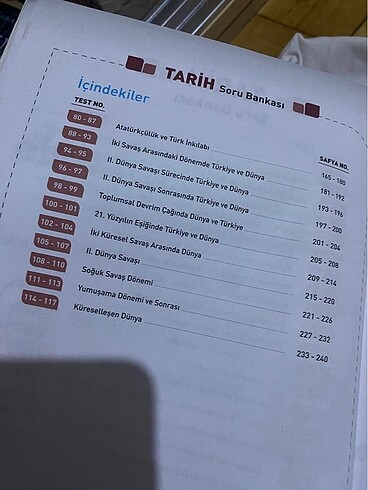 Beden Renk tarih soru bankası