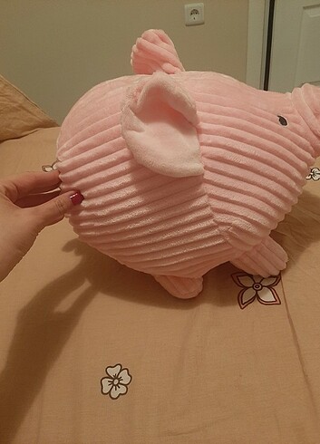 Pembe peluş büyük domuz kumbara