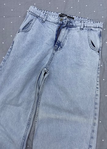 Düğmeli Salaş Kadın Midi Kot Pantolon - Görsel 3