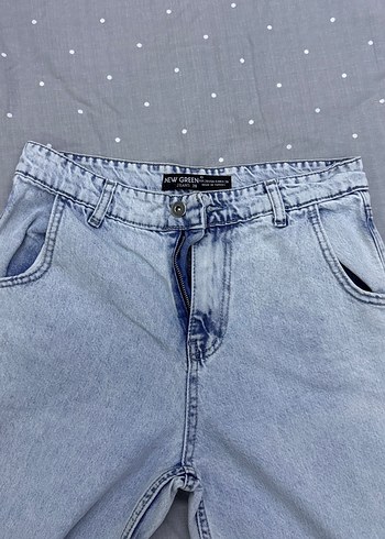 Düğmeli Salaş Kadın Midi Kot Pantolon - Görsel 4