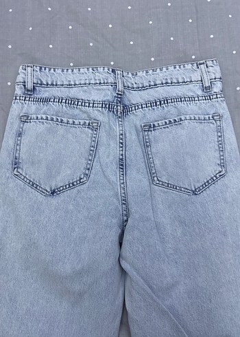 Düğmeli Salaş Kadın Midi Kot Pantolon - Görsel 6