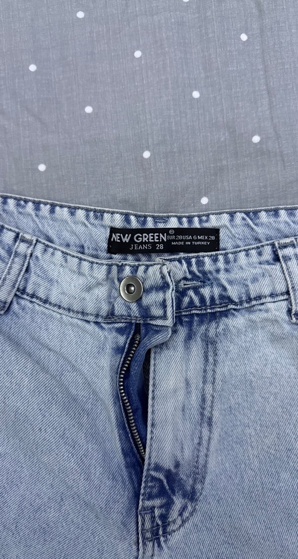 Düğmeli Salaş Kadın Midi Kot Pantolon - Görsel 5