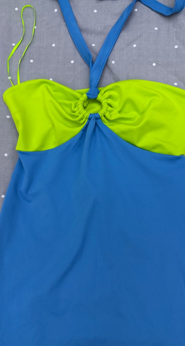 Mavi ve Yeşil Hamile Gecelik - Görsel 2