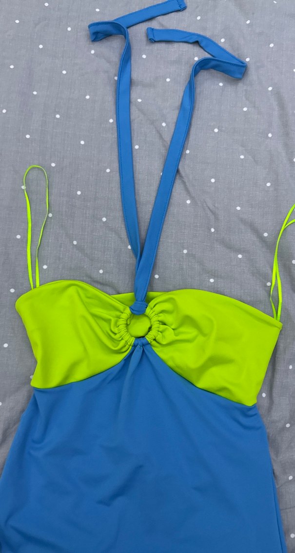 Mavi ve Yeşil Hamile Gecelik - Görsel 3