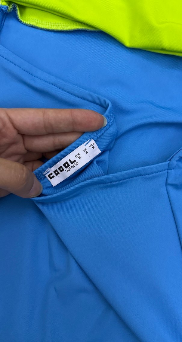 Mavi ve Yeşil Hamile Gecelik - Görsel 5