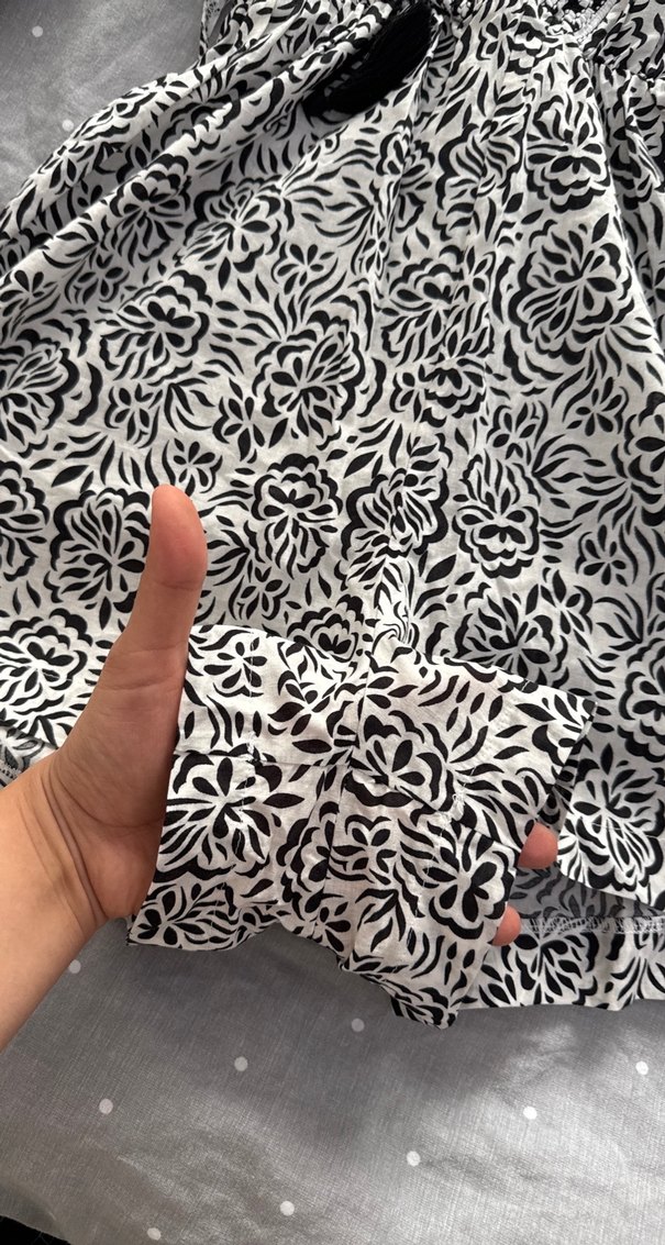 Gri Desenli Bohem Uzun Kollu Tulum - Görsel 2