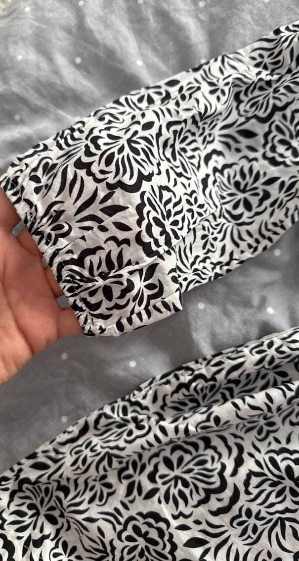 Gri Desenli Bohem Uzun Kollu Tulum - Görsel 5