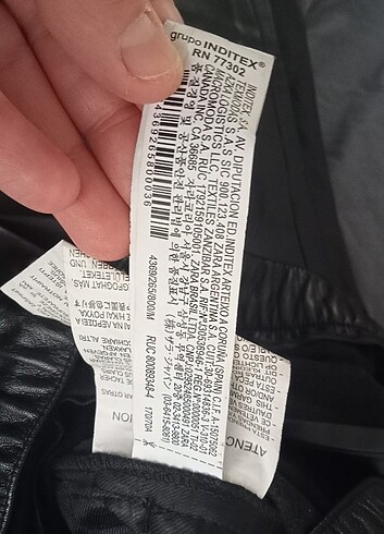 m Beden siyah Renk Zara deri pantolon