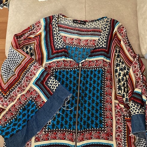bohem etnik kimono/gömlek