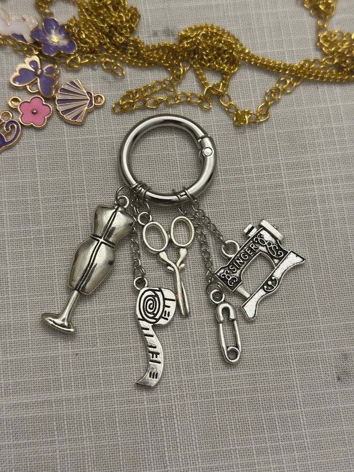 Terzi temalı mezura makas iğne singer - Görsel 2