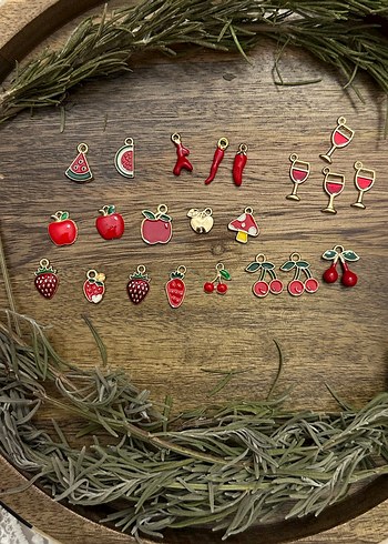 Çilek kiraz mantar elma biber - Görsel 2