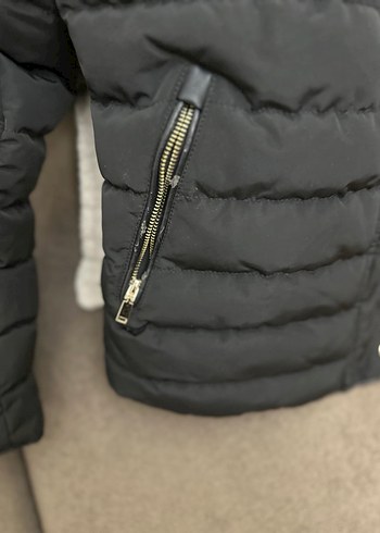 Network kaz tüyü siyah şişme mont - Görsel 9