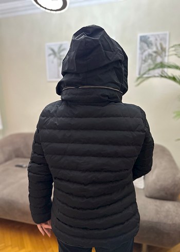 Network kaz tüyü siyah şişme mont - Görsel 7