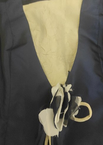 Lacivert Uzun Gotik Kadın Elbisesi - Görsel 3