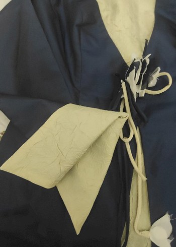 Lacivert Uzun Gotik Kadın Elbisesi - Görsel 4