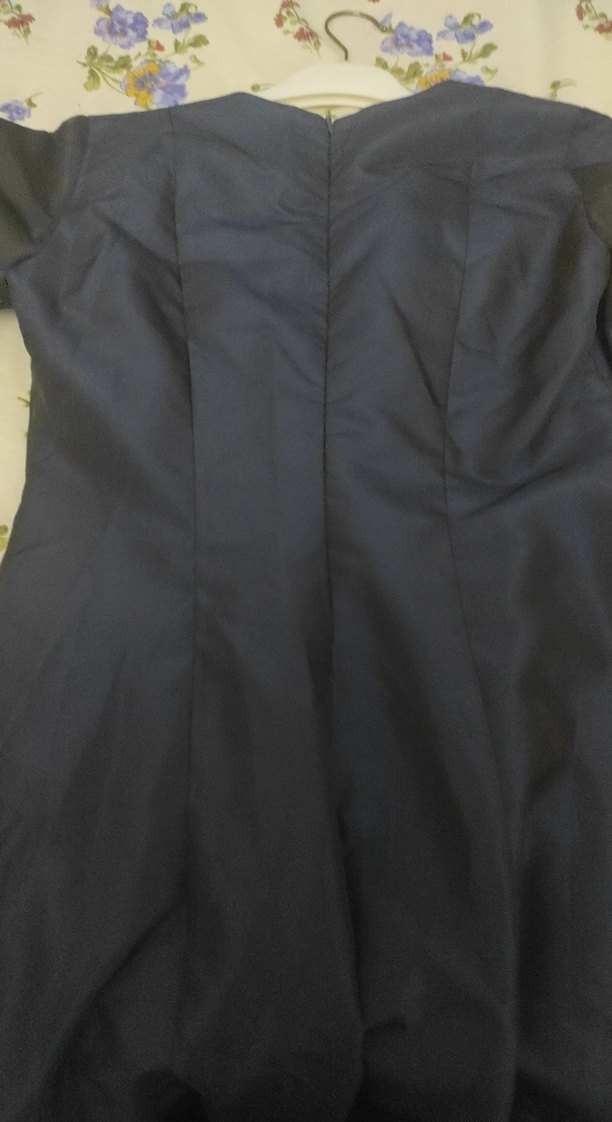 Lacivert Uzun Gotik Kadın Elbisesi - Görsel 5