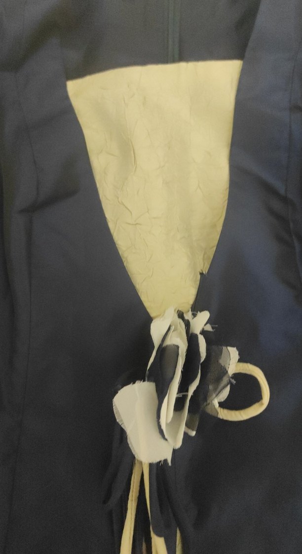 Lacivert Uzun Gotik Kadın Elbisesi - Görsel 3