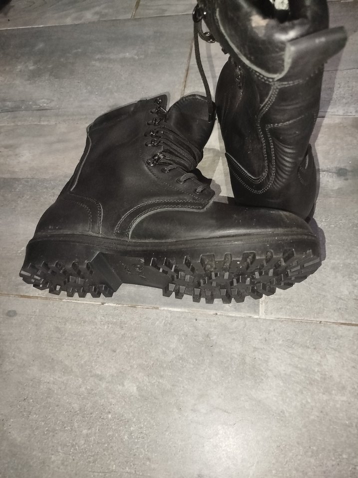 Erkek Siyah Bağcıklı Goth Botlar - Görsel 3