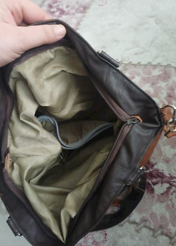 Kahverengi Deri Kadın Çanta - Görsel 3