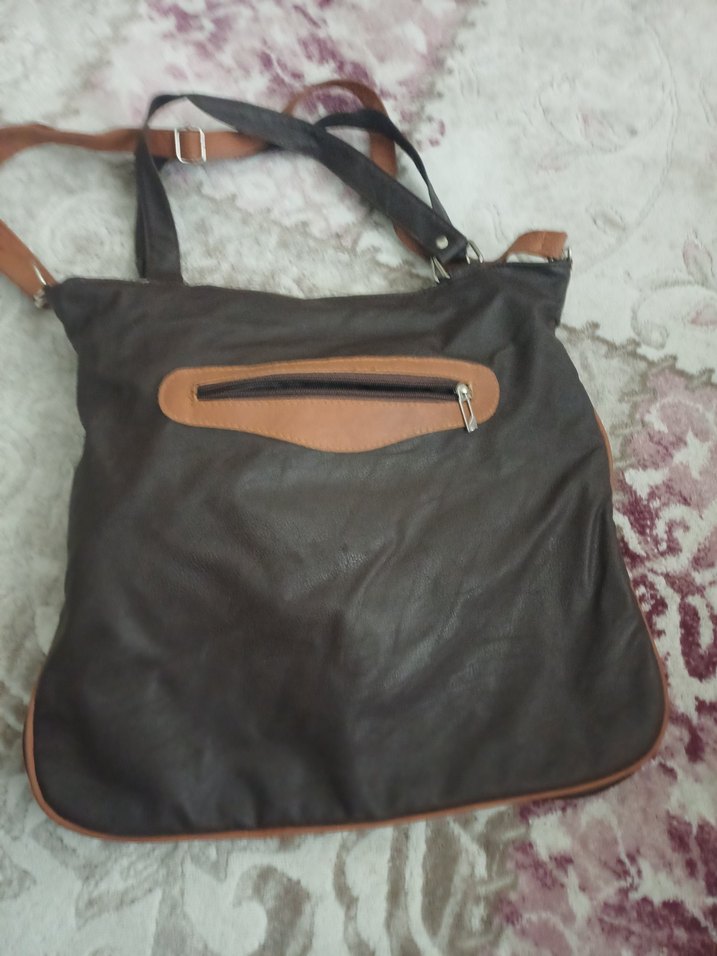 Kahverengi Deri Kadın Çanta - Görsel 2