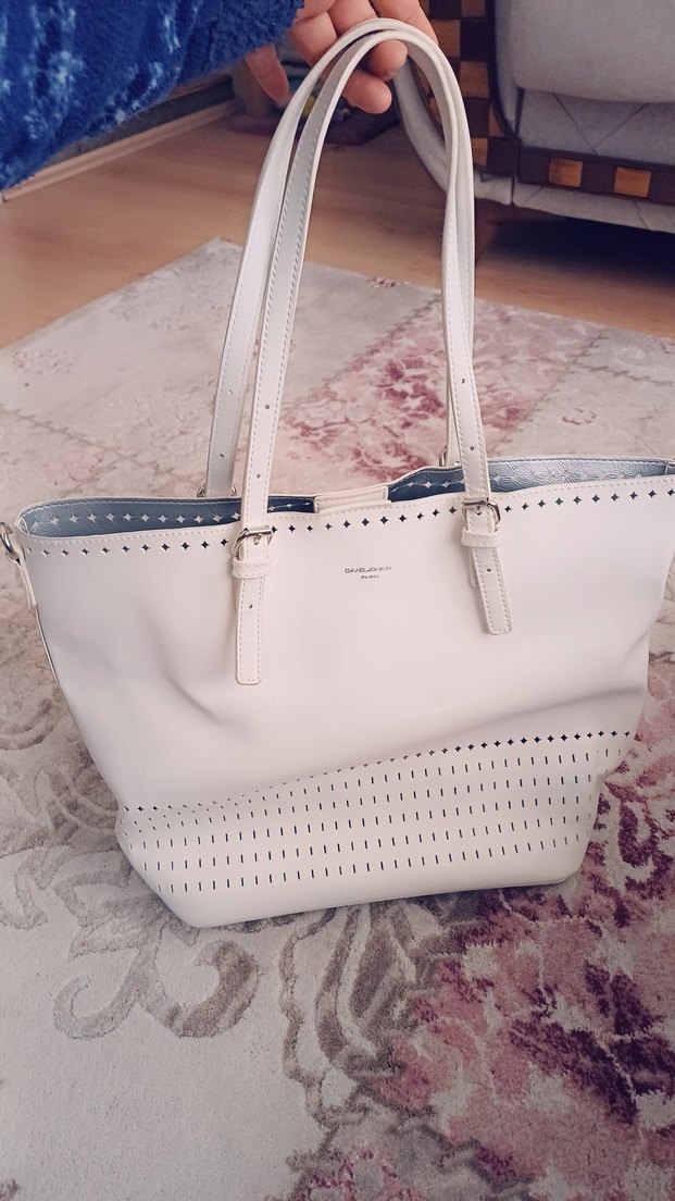 David Jones Bej Deri Fermuarlı Kadın Çanta - Görsel 2