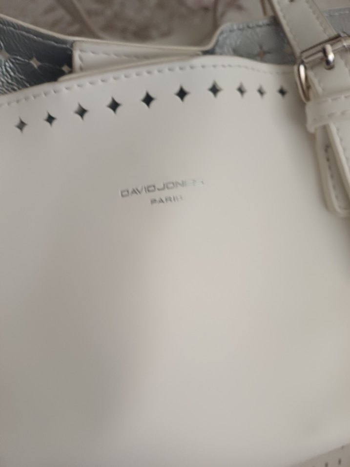 David Jones Bej Deri Fermuarlı Kadın Çanta - Görsel 4