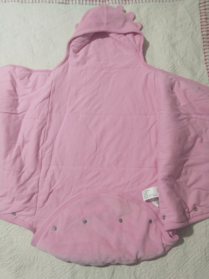 Pembe Kız Bebek Çiçek Desenli Bebek Kundağı - Görsel 4