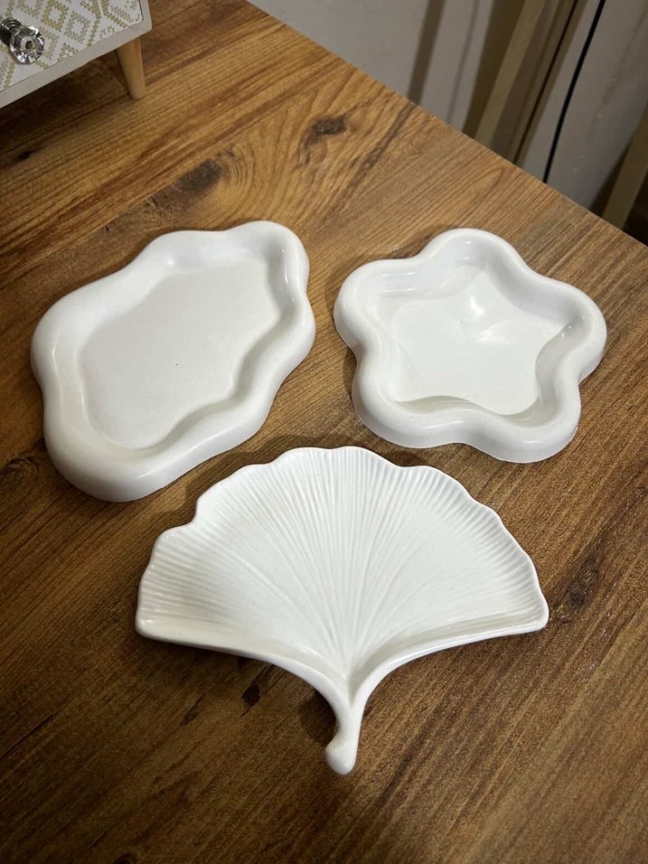 Beyaz Dekoratif Tabak Seti - Görsel 2