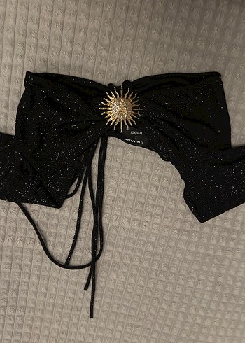 Nakışlı Siyah Gotik Bralet - Görsel 4