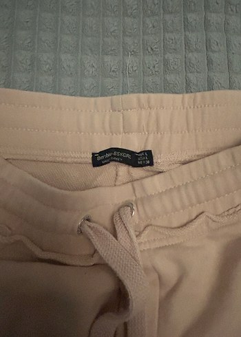 Bej Rahat Kesim Kadın Keten Eşofman Altı - Görsel 2